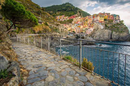Beautiful shot of the village of Manarola, Cinque Terre