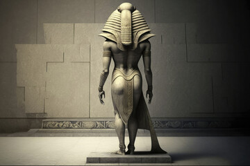 Pharaoh Stands Backwards. Generative AI