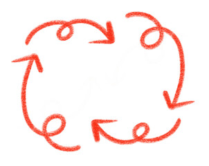 빨간 색연필 화살표