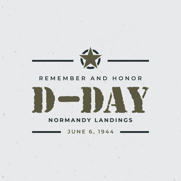 D-day memorial celebrations design template