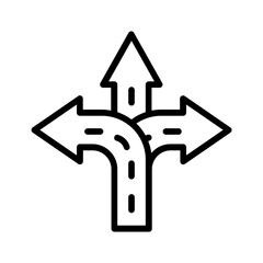 Black line icon for Alternatively