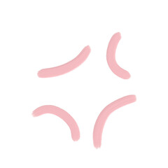 pink pastel acrylic element_pain shape 