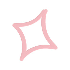 pink pastel acrylic element_sparkle shape