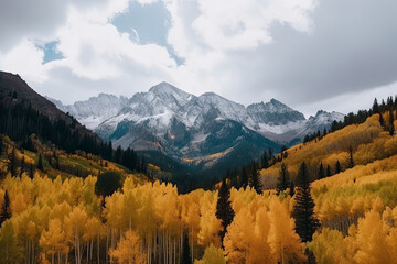 Colorado Rocky Mountains during the the fall season - obrazy, fototapety, plakaty