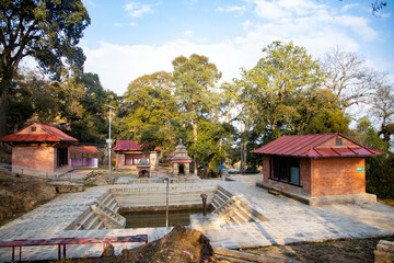 Indrasthan Temple and Indradaha Pond in KaluPande Hills, Chandragiri, Kathmandu, Nepal