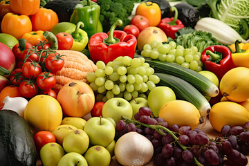 Naklejka na ściany i meble fresh organic vegetables food