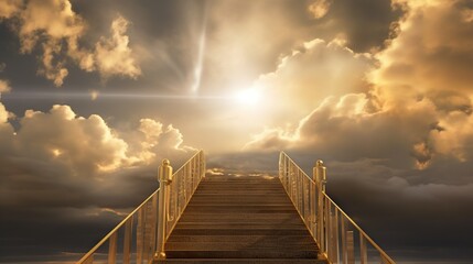 Ascending to Heaven: The Golden Stairway of Faith