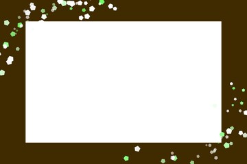 茶色のラメ付きのフレーム素材(透過)