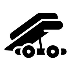 aircraft stairs glyph icon