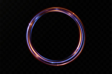 
Neon circle, glowing banner. Round frame for messages, advertising.