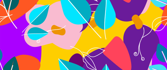 Bold Pattern Tropical Leaf Jungle Modern Motif