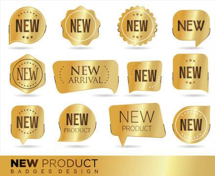 New arrival Badge and Tags in Flat Design Style vector illustration