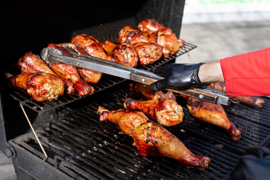 grilled meat on the grill