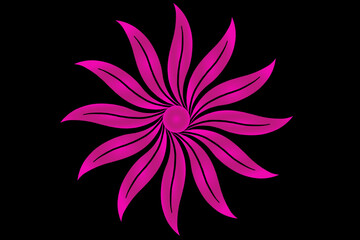 Abstract floral vector background with gradient colors and beautiful flower petals	