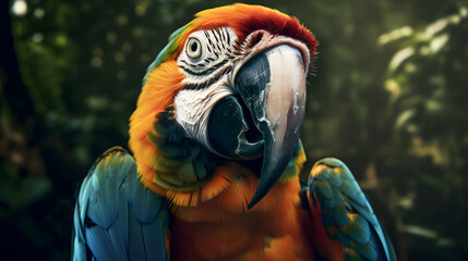 Fototapeta premium blue and yellow macaw