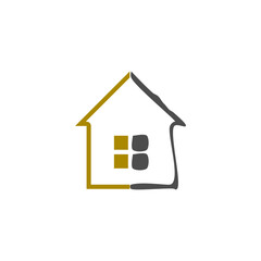 House renovation logo isolated on transparent background