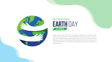 Earth Day. International Mother Earth Day. World Environmental day. Clean vector illustration background banner