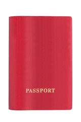 Red passport isolated