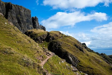 Fototapeta na wymiar Quiraing on the Isle of Skye in Scotland