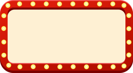 Retro lightbox with lightbulb vector template
