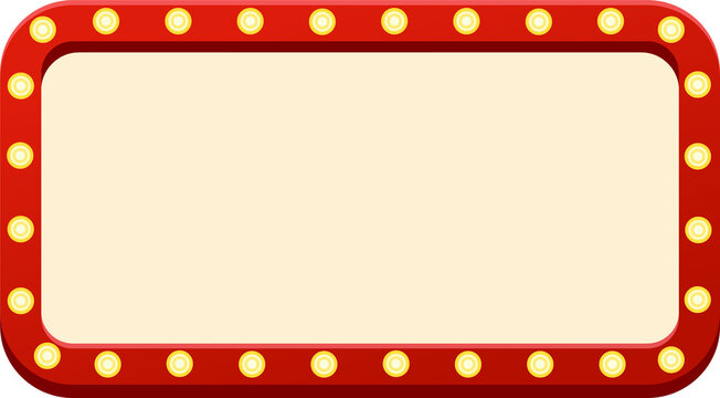 Retro lightbox with lightbulb vector template