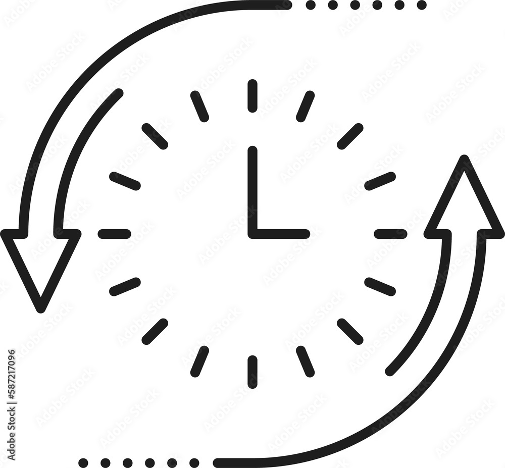 Aufkleber Alarm stopwatch isolated clock timer outline icon