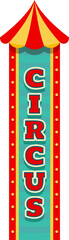 Circus carnival invitation announcement board sign