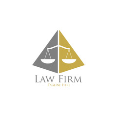 attorney and law business logo design concept, vector illustration.