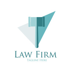 Law firm logo. justice icon. Corporate lawyer symbol. Legal advocate emblem. Vector illustration.