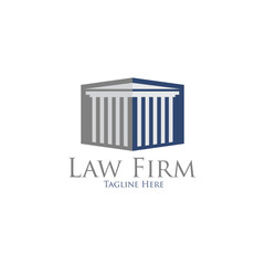LAW FIRM JUDGE LOGO ICON TEMPLATE