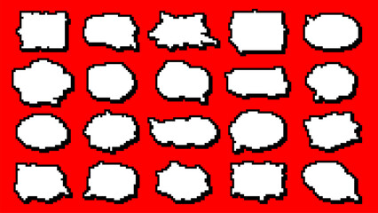 色々な形の吹き出し