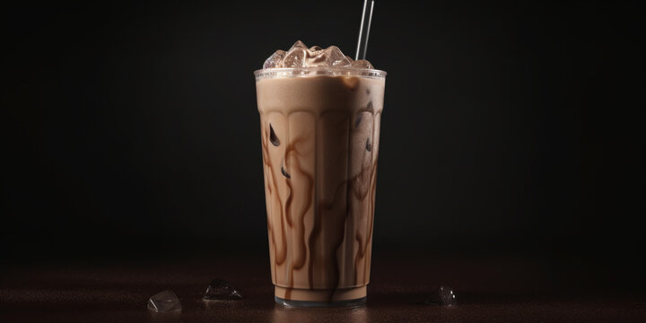 picture of an iced mocha Generative AI