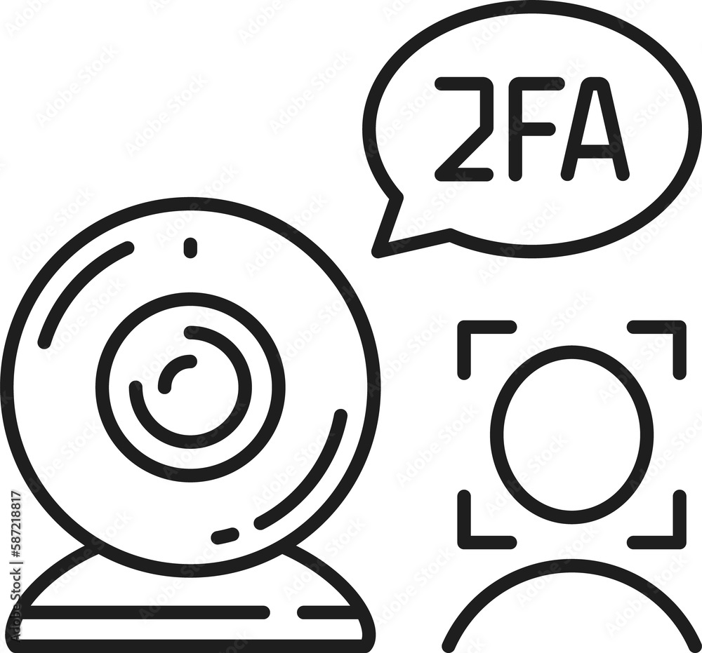 Poster 2FA two factor authentication, face recognition