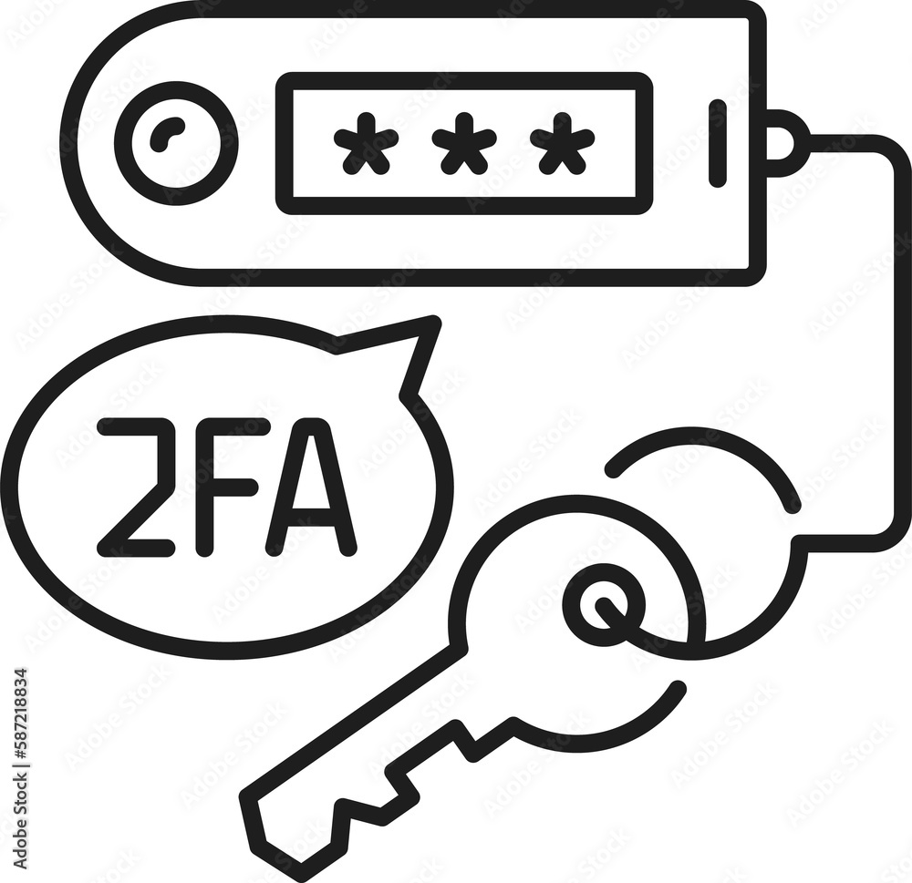 Leinwandbilder 2fa password verification, usb key authentication