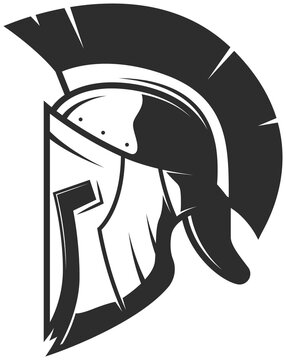 Knight warrior helmet, heraldry armor plume helm