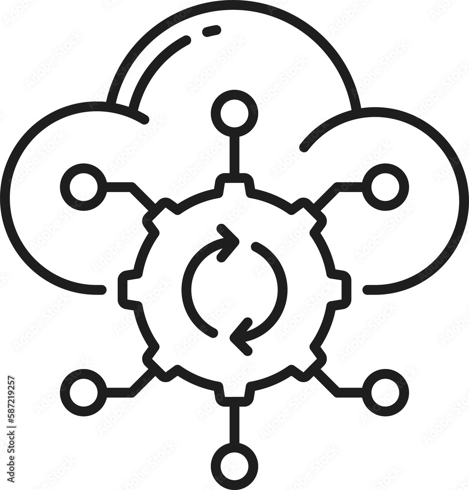 Poster rpa cloud storage robotic process automation icon