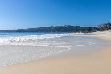 Fototapeta na wymiar Beautiful Nerga beach in Cangas, Galicia