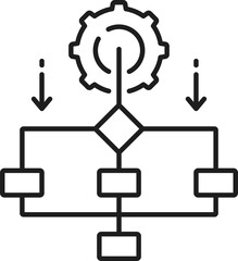 Obraz premium Moving files into folders, automatic sorting icon
