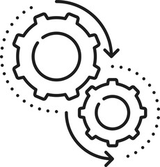 Computer setting process icon, fixing revamp icon