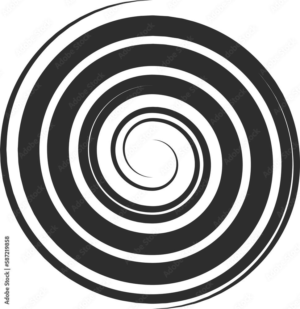 Poster Spiral and swirl motion twisting circle element