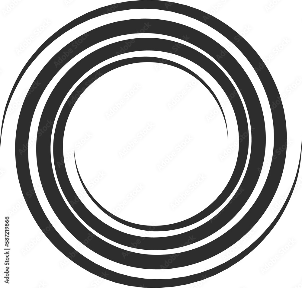 Aufkleber Speed line in circle form, radial effect. Rotation