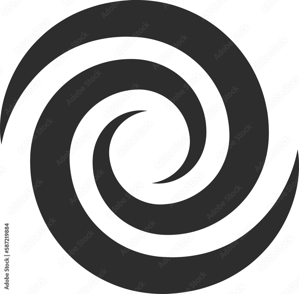 Aufkleber Rotation. Speed line in circle form, radial effect