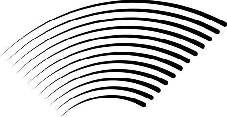 Speed line motion, wave stripe texture circle rays
