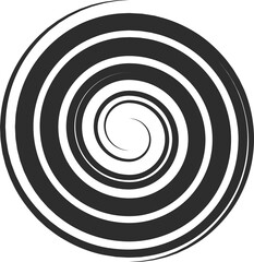 Spiral and swirl motion twisting circle element