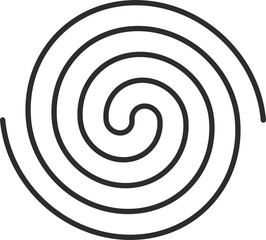 Spiral swirl motion, coil twirl icon, circle waves