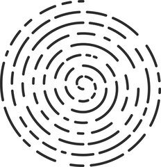 Zig zag dots, speckles, concentric circle rotation