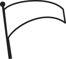 White surrender flag, symbol of give up, pennant