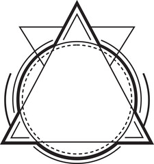 Geometric boho tattoo minimalistic element sign