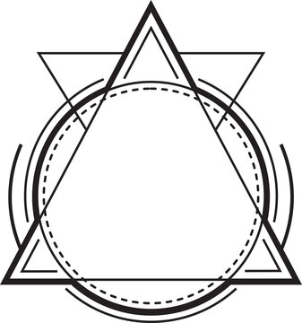 Geometric boho tattoo minimalistic element sign