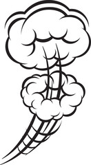 Boom bang, comic speed cloud cartoon motion effect